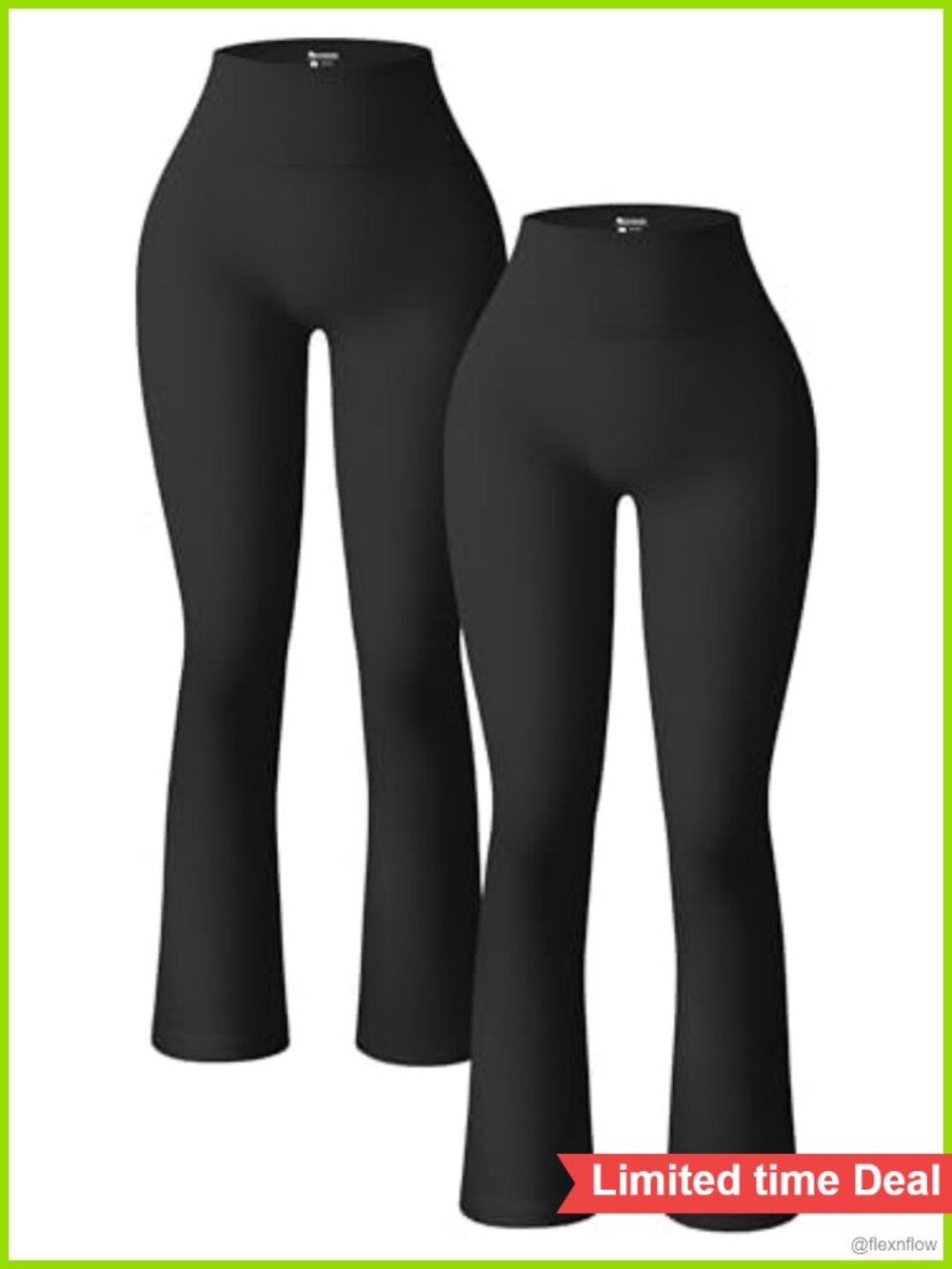 Ribbed Seamless Flare Leggings High Waist Yoga Pants Bell Bottoms Nylon